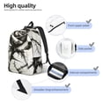 thumbnail image 4 of KLL Black And White Rose Print Travel Laptop Backpack - College Backpack Business Work Bag Nurse Bag Casual Daypack for Weekender Business Hiking -Small, 4 of 6