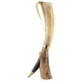 thumbnail image 2 of Bhartiya Handicrafts Real Ox Viking Drinking Horn with Handle for Beer Wine Mead Ale | Game Of Thrones Horn With Stand (Carved 13 Inch 12 Oz ) (Pack Of 1), 2 of 5