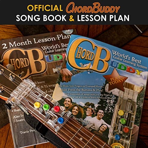 ChordBuddy MADE IN THE USA - Guitar Learning with Songbook, Lesson Plan, and Right Handed ChordBuddy - for Acoustic Guitars only