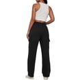 thumbnail image 5 of Womens Cargo Sweatpants Wide Leg Baggy Fleece High Waisted Sweats Pants Athletic Trousers with Pockets 2023, 5 of 11