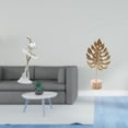 thumbnail image 2 of Figura de bailarina, escultura de hoja, adorno de escritorio, estatua de metal, resina, hierro, madera, diseño creativo y moderno, adecuado para el ho, 2 of 8
