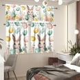 thumbnail image 3 of mayuai Easter Bunny Eggs Kitchen Curtains and Valances Set Tier Curtains Linen Curtains Cafe Curtains 36 Inch Length Living Room Bedroom Bathroom Farmhouse Rustic Country Curtains 3 Piece Set, 3 of 4