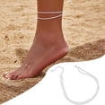 thumbnail image 2 of Women's Exquisite Layered Foot Chain Anklet Elegant Modern Design Comfortable Lightweight Adjustable Stylish Jewelry Accessory, 2 of 5