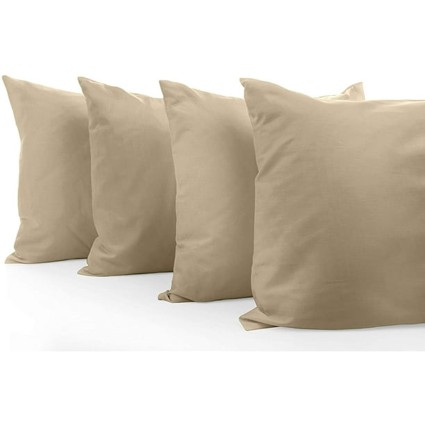 HTOOQ King Pillow Cases Set of 4 Taupe 100 Organic Cotton 800 Thread Count Premium Taupe Cotton Pillowcases King Pillowcase Pillow Covers 20 x 40