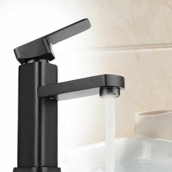 Qiilu Basin Faucet Single Hole Sink Cold Hot Mixer Water Tap Waterfall Modern Faucets , Water Faucet