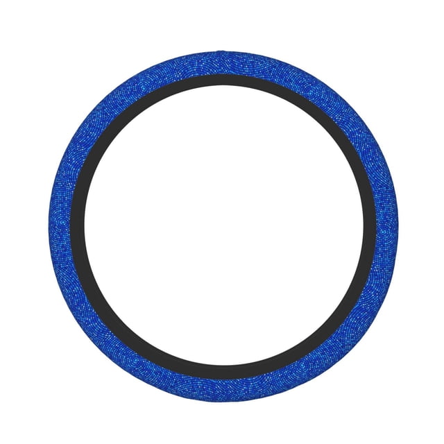 Fotbe Blue Circles Mosaic Funda para Volante Universal de 15 pulgadas, Accesorios para Auto para Hombre y Mujer, Protector de Volante Cómodo para SUV y Sedán