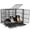 Black, variant on TIME RAY 60" Heavy Duty Indestructible High Anxiety Dog Crate Cage for Large Dog with Steel Escape Proof,Double Doors ,Lockable Wheels and Removable Tray