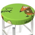 thumbnail image 3 of Lsque Drink Coffee And Do Good Round Bar chair cushion covers Velvet Fabric Premium Comfort Protects from Scratches and Stains for 14-17 Inch Chair- 12 inch, 3 of 7