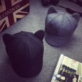 thumbnail image 2 of SikaFu Korea Fashion Cat Ear Octagonal Cap for Women Solid Plain Woolen Felt Newsboy Cap Autumn Winter Artist Painter Beret Hat, 2 of 6