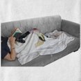 thumbnail image 6 of Panther Soft Flannel Fleece Throw Blanket, Painting of a Black Silhouette on a Moon Shape with Flowers Anemones Wild Theme, Cozy Plush for Indoor and Outdoor Use, 60" x 80", Multicolor, by Ambesonne, 6 of 6