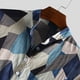 thumbnail image 4 of Camisas De Vestir Para Hombre Manga Larga El color de la manga de Colable de color suelto Mens Casual golpeó camisas de verano camisas de Men (Blue, L), 4 of 7