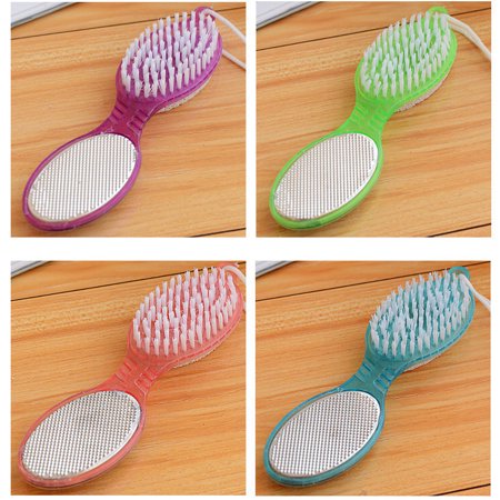 Jeobest 4 in 1 Foot Care Callus Brush Pumice Grinding Feet Stone Scrubber Pedicure Exfoliate Remover Two sides dust dead skin