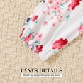 thumbnail image 5 of SANMIO Toddler Girl Clothes Outfits Cute Ruffle Sleeve Shirt Floral Pant+Headband 3Pcs Baby Girl Clothing Set 1-6T, 5 of 7