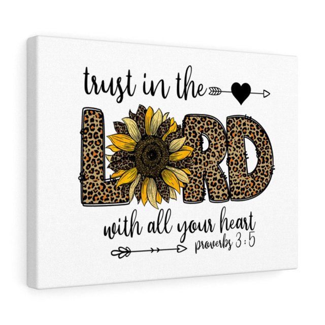 Scripture Walls Trust In The Lord Leopard Proverbs 3:5 Bible Verse Canvas Christian Wall Art Ready to Hang Unframed