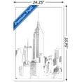 thumbnail image 3 of Line Art - New York Skyline Wall Poster, 22.375" x 34", Framed, 3 of 3