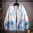 thumbnail image 5 of Summer Skin Coats Men Ultra Light UV Sun Protection Big Size Hooded Windbreaker Jacket Men printing Casual Outwear, 5 of 7