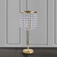thumbnail image 2 of 19"H Gold Crystal-Inspired Pull Table Lamp - Metal Table Lamp with Crystal Beads, 8" x 8" x 19", Ideal for Transitional & Glam Rooms, 2 of 6