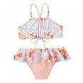 thumbnail image 3 of BULLPIANO Girls' Swimsuits Two-Piece Swimsuit Bikini Swimsuit Floral Printing Bikini Set Haler Sport Bikini ,Size 3-4 Years, 3 of 6