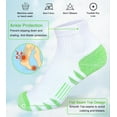 thumbnail image 3 of Womens Ankle Anti-blister Thick Cushioned Cotton Wicking Hiking Athletic Running Socks 5 Pairs, 3 of 6