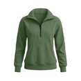 thumbnail image 7 of Sweatshirt for Women With Zipper Solid Color Hoodless Sports Sweatshirt Casual Loose Lapel Pocket Jackets Spring Fall Winter Coats 2026 Fashion, 7 of 7