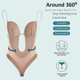 thumbnail image 5 of Bodysuit Shapewear Bodysuit Deep V Body Shaper Backless Low Waist Thong Ladies Sheer Straps Push Up Bras Seamless Body Lingerie, 5 of 5