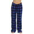 thumbnail image 4 of DENGDENG Flannel Womens Christmas Plaid Pj Pants Plaid Cute Pajamas Joggers Lounge Sleep Bottoms Plus Size Checkered Pants Comfy Drawstring Wide Leg Pants Blue M, 4 of 4