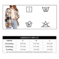thumbnail image 3 of Chaqueta de cuadros para mujer, abrigo de manga larga, chaqueta de franela, blusa camisera, 3 of 3