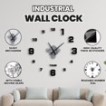 thumbnail image 3 of Accent Collection Black Gearwork 3D DIY Clock Kit Silent Frameless Home decor Living room Clockware, 3 of 5