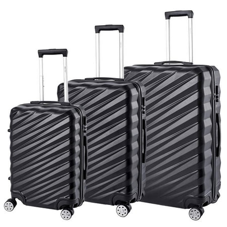 Newtour Luggage Sets 3 Piece Suitcase with Spinner Wheels Hardshell Lightweight luggage Travel 20in 24in 28in (Best Lightweight Travel Luggage)