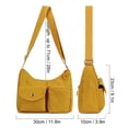 thumbnail image 2 of BadPiggies Waterproof Crossbody Bag for Women Nylon Messenger Bag Casual Shoulder Handbag Purse Bookbag - Yellow, 2 of 9