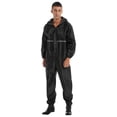 thumbnail image 3 of TiaoBug Combinaison Imperméable à Capuche une Pièce pour Homme, Combinaison de Pluie Réfléchissante, Combinaison à Fermeture Éclair, Noir G, 3 of 7