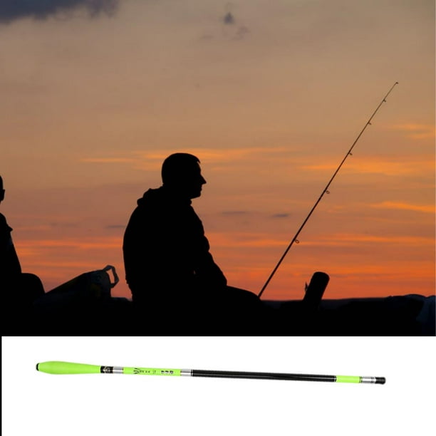 Runquan 2pcs Ultralight Travel Fishing Rod Carbon Fiber Inshore Carp Trout Rod Tool Green 5.4m 6.3m