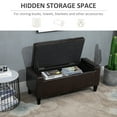 thumbnail image 4 of HOMCOM Banc de Rangement, Banc Ottoman avec Dessus Rabattable, Brun, 4 of 10
