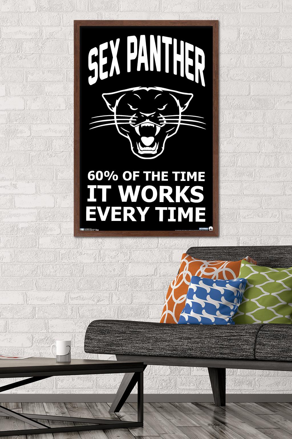 Anchorman - Panther Wall Poster, 22.375" x 34", Framed