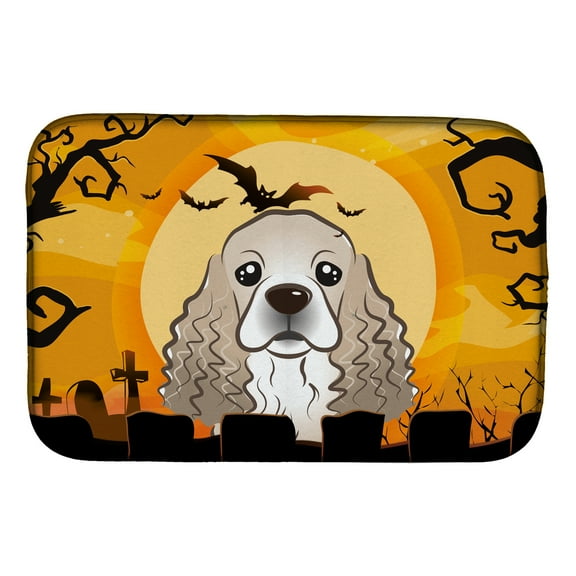 Carolines Treasures BB1774DDM Halloween Cocker Spaniel Dish Drying Mat 14 x 21" multicolor