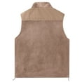 thumbnail image 4 of NARABB Men's Sleeveless Warm Vest Fallow Full-Zip Stand Collar Jacket Have Pockets Patchwork Gilet, 4 of 4