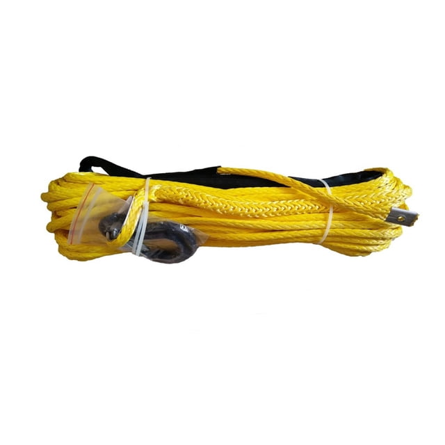 5/16" X 100' Synthetic Winch Line Cable Rope,13400Lbs Synthetic Winch Rope Line Cable With Sheath And Hook For 4WD/ATV/UTV/OFF-ROAD ,Easy to Carry