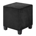 thumbnail image 1 of Uxcell 1-Pack 13" x 13" x 15" Funda de otomán cuadrada estirable de tela de terciopelo para protector de taburete de sala de estar interior [Negro], 1 of 7