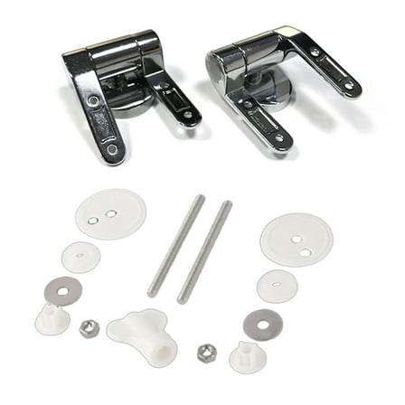 Toilet Seat Hinges Replacement Part Toilet Lid Hinges with Slow Drop Mechanism Hinges for Toilet Seat Simple Install