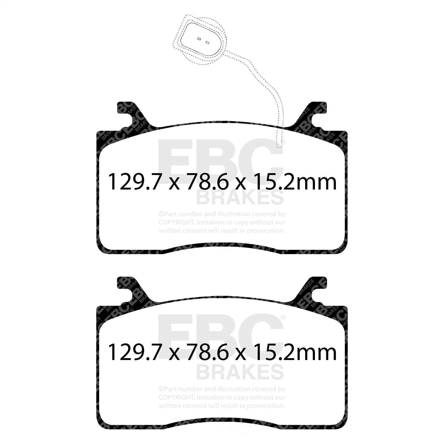 EBC Brakes Redstuff Premium Fast Street Pad For All Engine Sizes Fits select: 2018-2022 ALFA ROMEO STELVIO, 2017-2022 ALFA ROMEO GIULIA