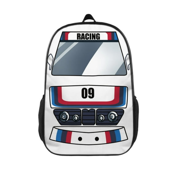 Racingcar Backpack 17 inch Cartoon Racingcar Backpack Large Capacity