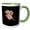 Green/White, variant on 3drose, Colorful Carnations Vector Art Cut Out, 11oz Mug