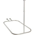 thumbnail image 2 of Utopia Alley Rustproof Wall Mounted Aluminum Hoop Shower Rod | Ceiling Support for Clawfoot Tub, 54 Inch Extra Large Size by 26 Inch, Stylish & Comfortable Bathroom Decor, Satin Nickel(64"L x 26"W), 2 of 17