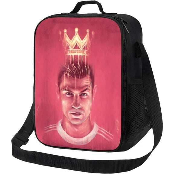 Soccer Player #7 Lunch Bag Cristiano Ronaldo Cooler Bag For School/Work/Party/Travel/Picnic Football Fans Lunch Box-Style 1