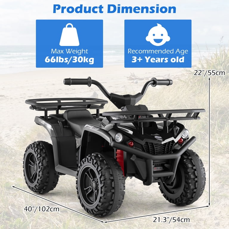 24V Electric ATV Quad with LED Lights and Storage photo 3