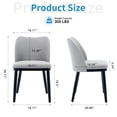 thumbnail image 3 of Juego de 2 Sillas de Comedor: Sillas Laterales de Comedor Tapizadas en Tela, Silla para Mesa de Comedor con Asiento Acolchado y Patas de Madera - Sillas de Comedor Modernas para Cocina, Restaurante,, 3 of 8