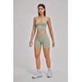 thumbnail image 6 of PISONIC 2 Piece Workout Sets for Women Cross Back V Neck Tank Top Matching High Waist Biker Shorts Gym Sets, 6 of 7