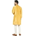 thumbnail image 4 of SKAVIJ Men's Kurta Pajama Set Embroidered Art Silk Party Dress Brown S, 4 of 6