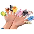 thumbnail image 3 of 10 Pieces Soft Plush Animal Finger Puppet Set Animal Finger Puppets, 3 of 5
