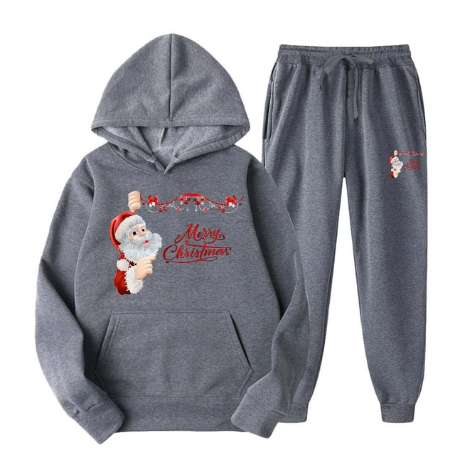 TIMIFIS Survêtement Gris pour Hommes 2 Pcs à Capuche, Ensemble de Sport Décontracté pour Course Jogging Automne
